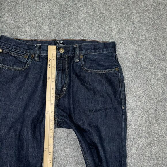 J. Crew Jeans Mens  Size 32  Blue The Driggs Straight Dark Wash - Picture 4 of 9